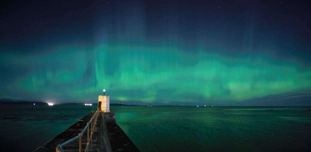 Northern lights in Nairn